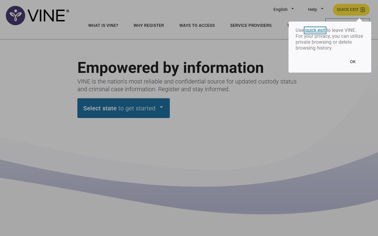 VINELink national network for Delaware Released Inmates alerts